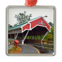Jackson, NH Covered Bridge Christmas Ornament