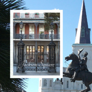 Jackson Square Gate, Pontalba Building New Orleans Postcard