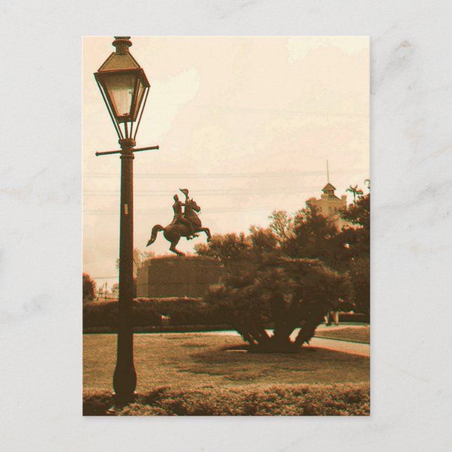 Jackson Square In Rain, New Orleans Postcard (Front)
