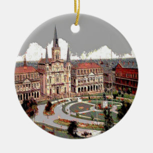 Jackson Square new orleans Ceramic Ornament