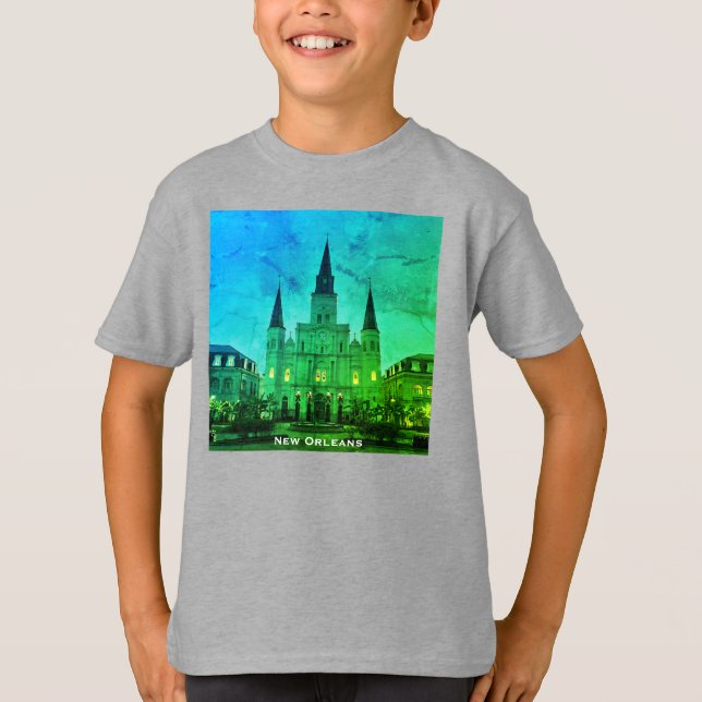 Jackson Square, New Orleans, LA Cathedral Basilica T-Shirt (Front)