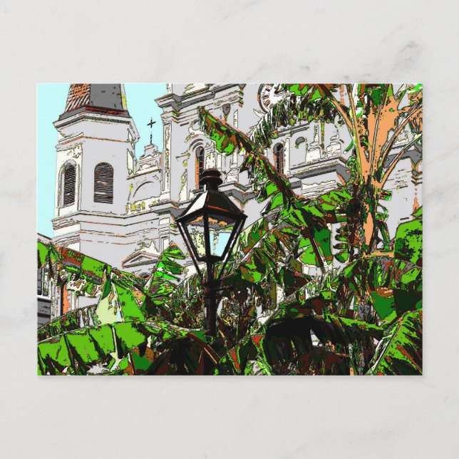 Jackson Square New Orleans Lamp Post Postcard (Front)