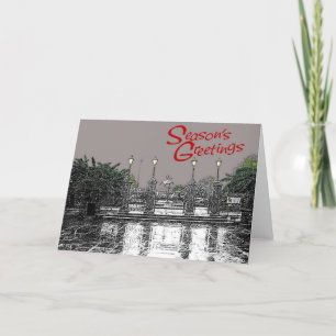 Jackson Square Seasons Greetings Three Holiday Card