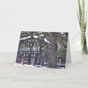 Jackson Square Snow Christmas Holiday Card