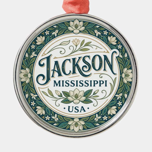 Jackson USA Metal Ornament (Front)
