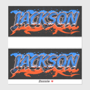 Jackson Vorname Name Graffiti Aufkleber Sticker
