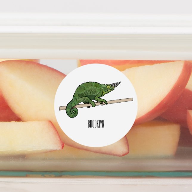 Jackson's chameleon cartoon illustration (Affixed)