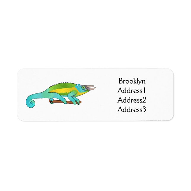 Jackson's chameleon cartoon illustration (Front)