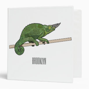 Jackson's chameleon cartoon illustration binder