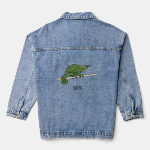 Jackson's chameleon cartoon illustration denim jacket