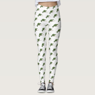 Jackson's chameleon cartoon illustration leggings