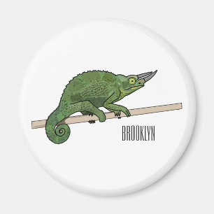 Jackson's chameleon cartoon illustration magnet