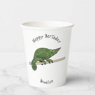 Jackson's chameleon cartoon illustration paper cups