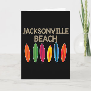 Jacksonville Beach Family Vacation Shirt Florida  Card