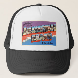 Jacksonville Beach Florida FL Old Travel Souvenir Trucker Hat