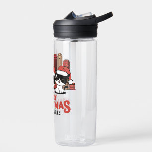 Jacksonville City Florida Merry Christmas Cats USA Water Bottle
