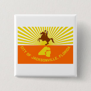 Jacksonville Flag 2 Inch Square Button