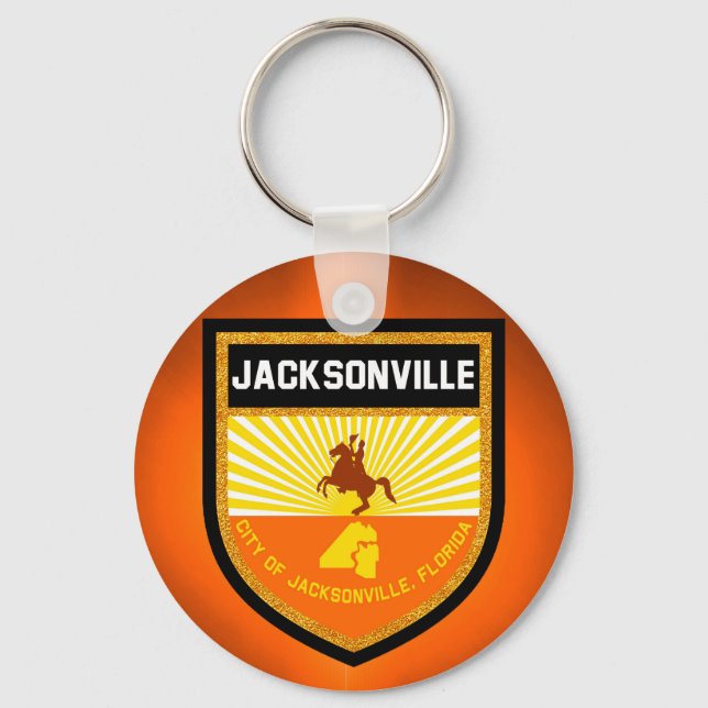 Jacksonville  Flag Keychain (Front)