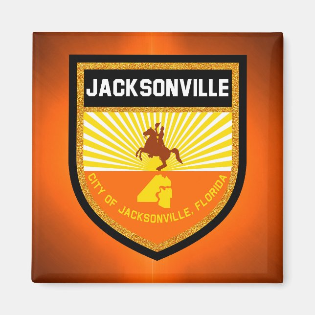 Jacksonville  Flag Magnet (Front)