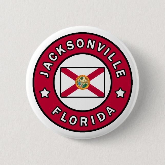 Jacksonville Florida 2 Inch Round Button (Front)