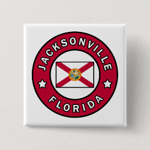 Jacksonville Florida 2 Inch Square Button