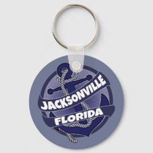 Jacksonville Florida anchor swirl keychain