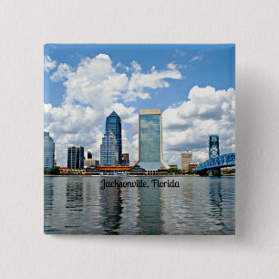 Jacksonville, Florida cityscape photograph 2 Inch Square Button