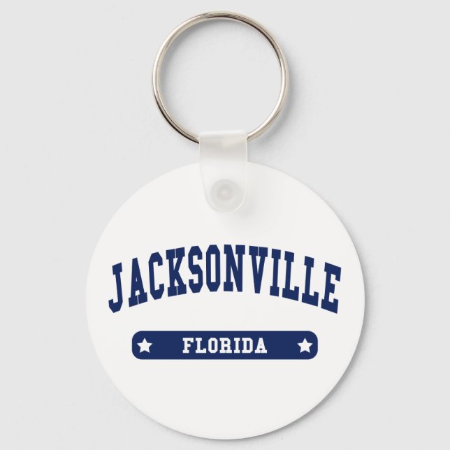 Jacksonville Florida College Style tee shirts Keychain (Front)