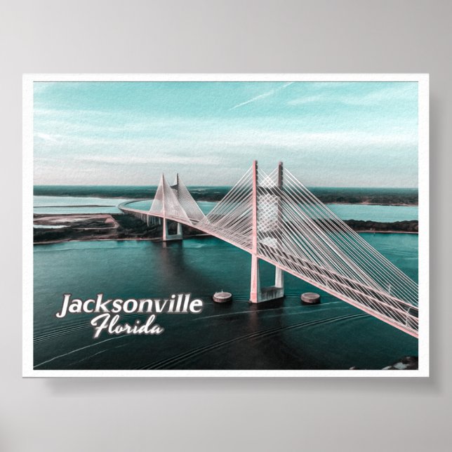 JACKSONVILLE FLORIDA - DAMES POINT BRIDGE POSTER (Front)