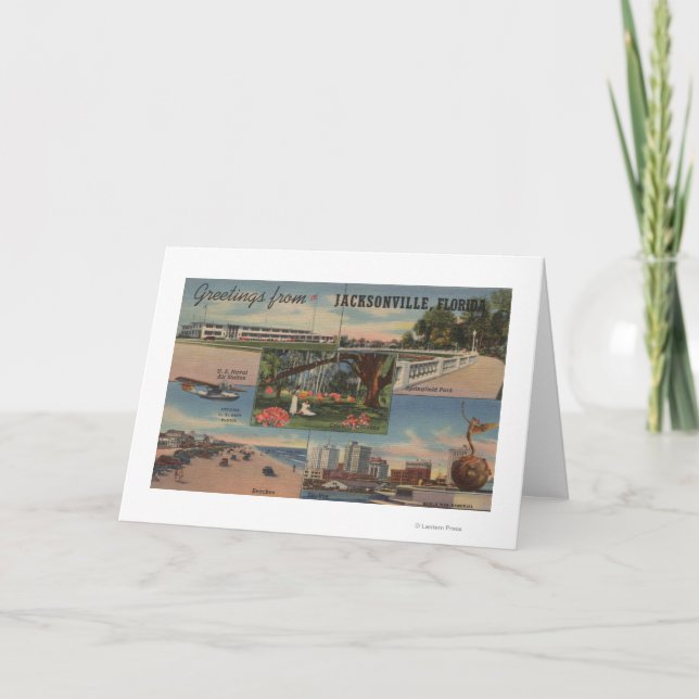 Jacksonville, Florida - Greetings From Card (Front)