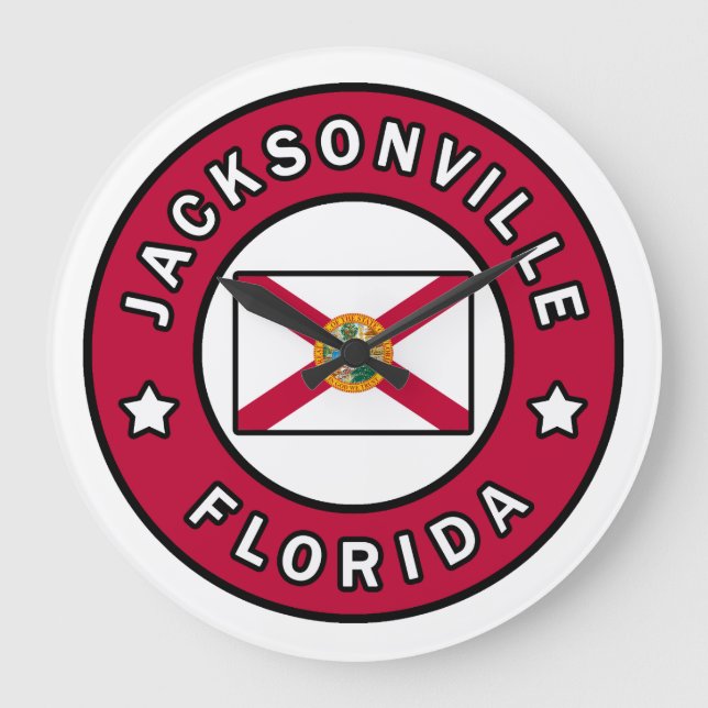 Jacksonville Florida Large Clock (Front)