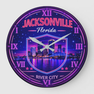 Jacksonville Florida Riverfront Large Clock