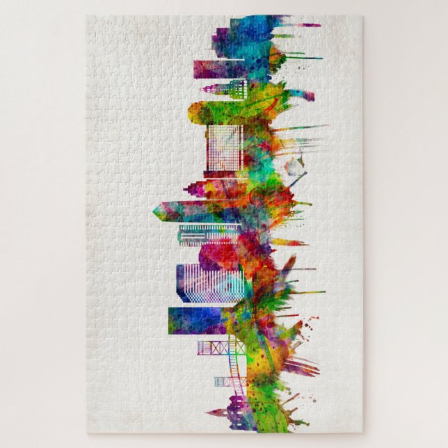 Jacksonville Florida Skyline Jigsaw Puzzle (Vertical)