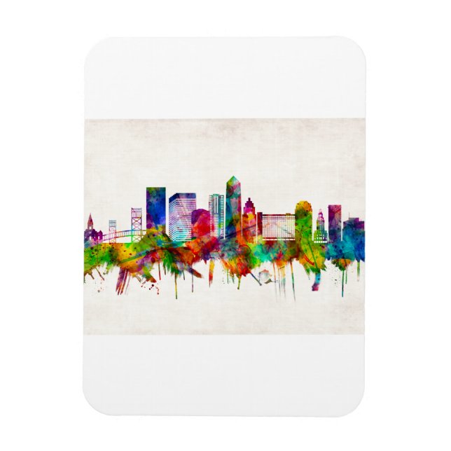 Jacksonville Florida Skyline Magnet (Vertical)