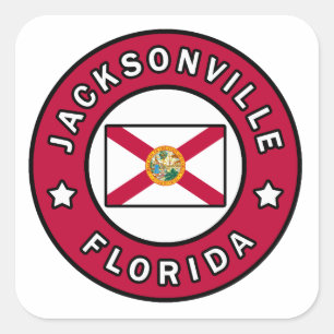 Jacksonville Florida Square Sticker