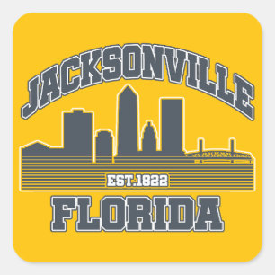Jacksonville,Florida Square Sticker