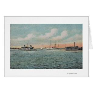 Jacksonville, Florida - View of Harbour with Boat