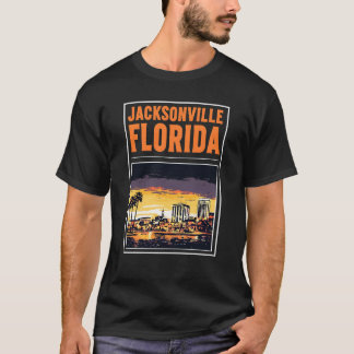 Jacksonville Florida Vintage City Graphic Scenic T-Shirt
