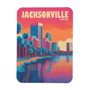 Jacksonville Florida Vintage Travel Magnet