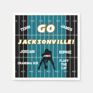Jacksonville Football Family Paper Napkin