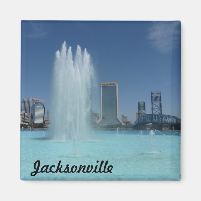 Jacksonville Friendship Fountain Photo Magnet FL (Front)