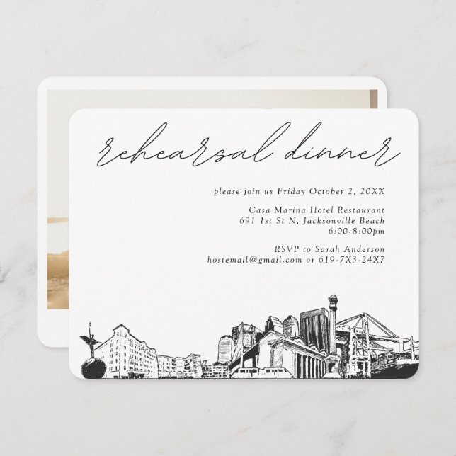 Jacksonville Rehearsal Invite Enclosure Card (Front/Back)