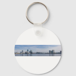 jacksonville skyline panoramic keychain