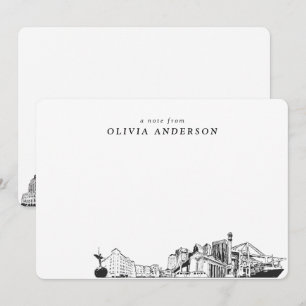 Jacksonville Skyline Personalized Note Cards