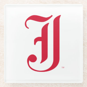 Jacksonville State University Classic JSU Letter Glass Coaster