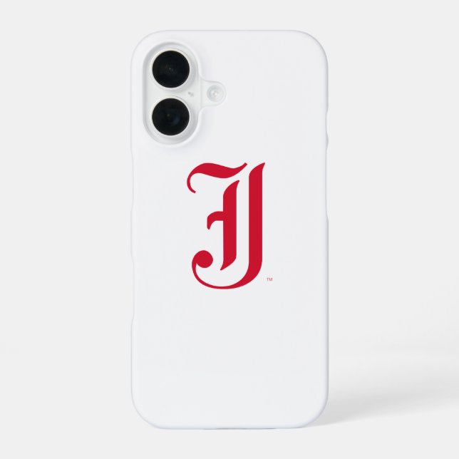 Jacksonville State University Classic JSU Letter iPhone 16 Case (Back)