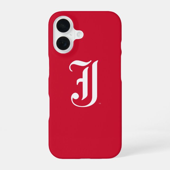Jacksonville State University Classic JSU Letter iPhone 16 Case (Back)
