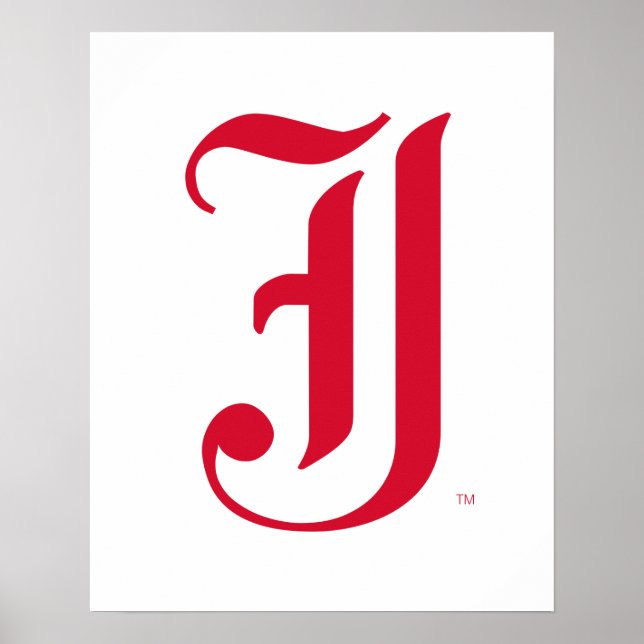 Jacksonville State University Classic JSU Letter Poster (Front)