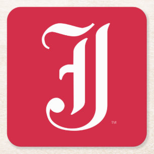 Jacksonville State University Classic JSU Letter Square Paper Coaster