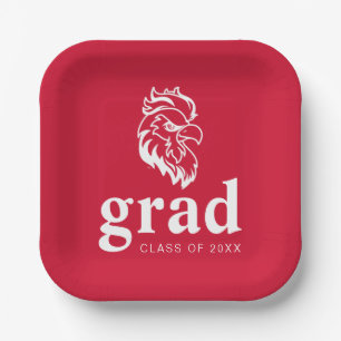 Jacksonville State University Gamecocks Red Eagle Paper Plate